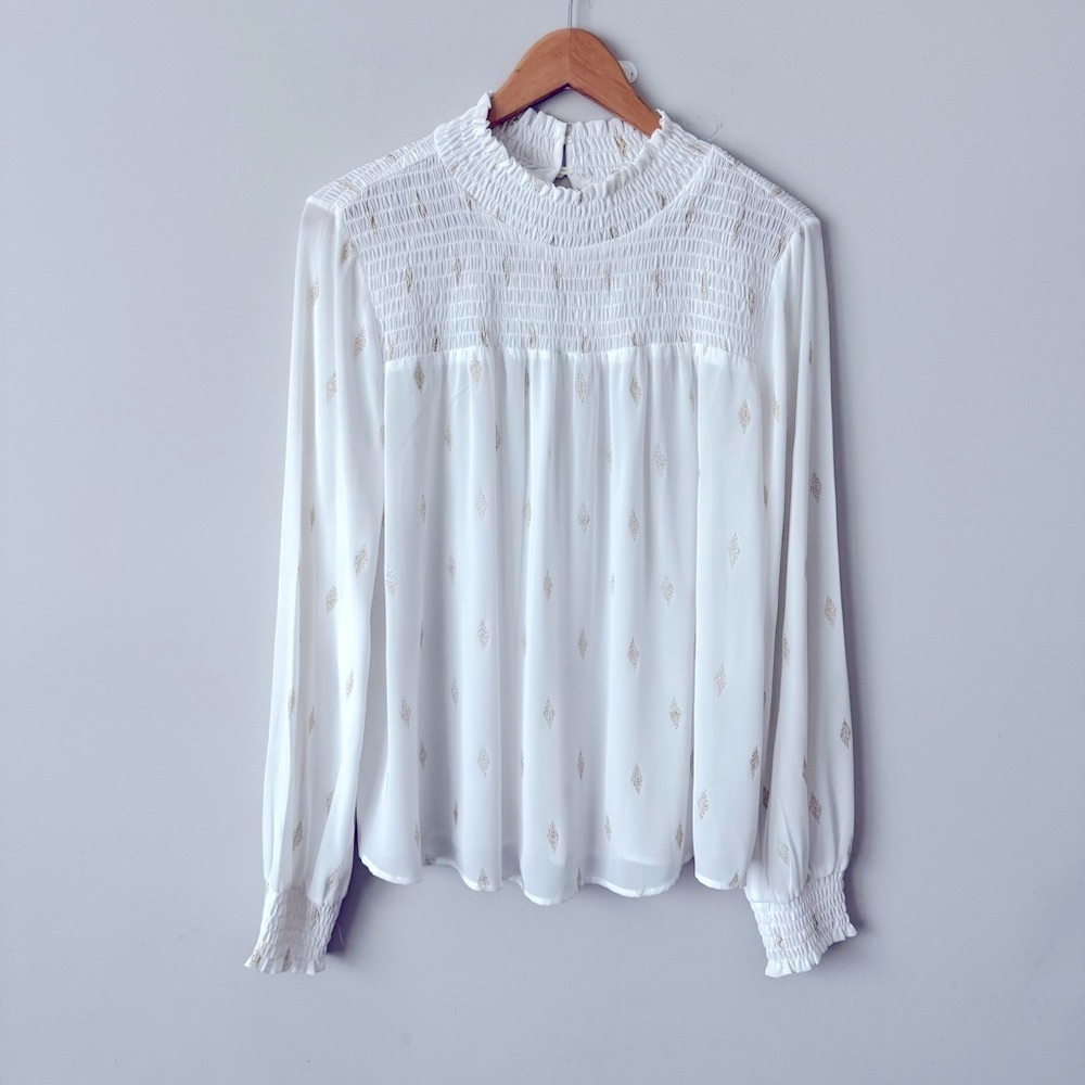 Hem and Thread ivory with gold details blouse - Picture 8 of 11